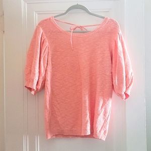 Peach Sweater with tie back